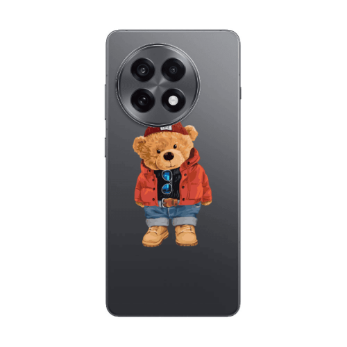 Oneplus 13 5G Bear in a hat Transparent Silicone TPU Θήκη
